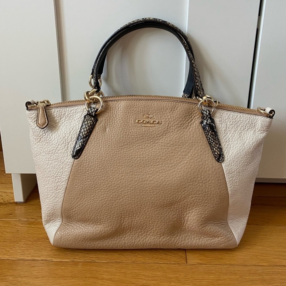 Coach KELSEY SATCHEL IN EXOTIC EMBOSSED LEATHER TRIM (COACH F38441)